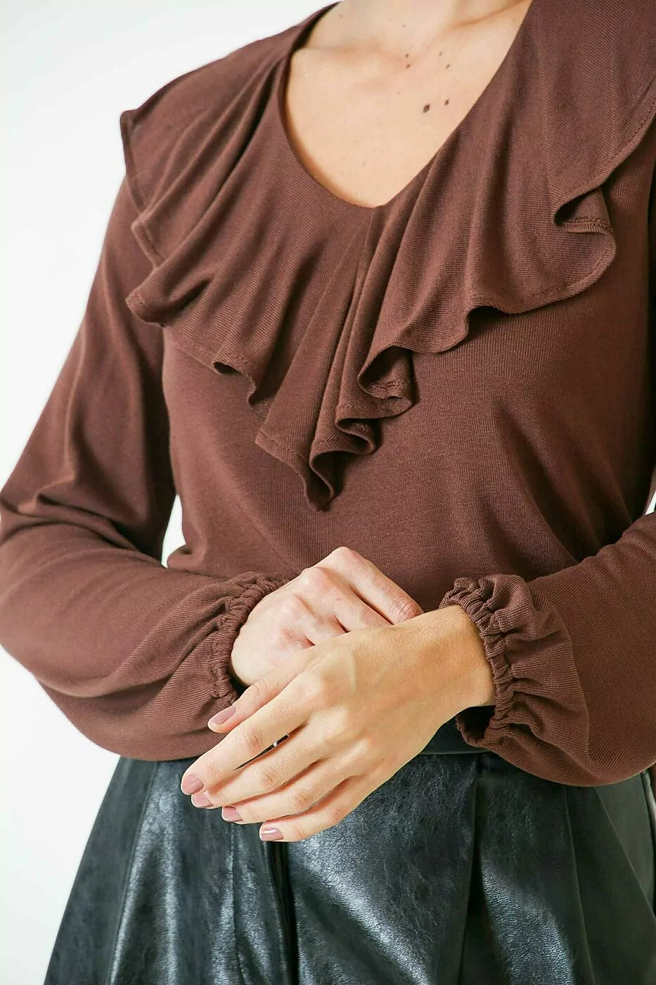 Blusa Livy Babados Manga Longa
