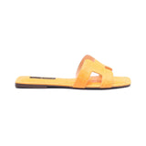 Rasteira Croco Laranja